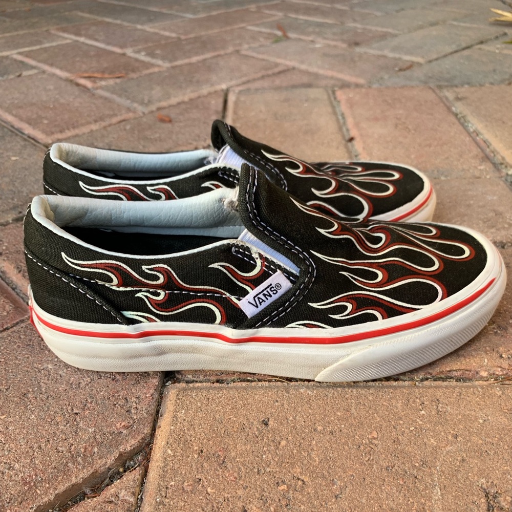 Vans - flame design- no lace